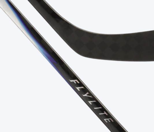 Bauer Vapor Flylite Twitch pro stock hockey stick in black with teal blade accents