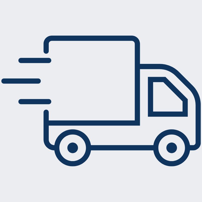 Delivery truck icon representing free shipping on qualifying hockey stick orders
